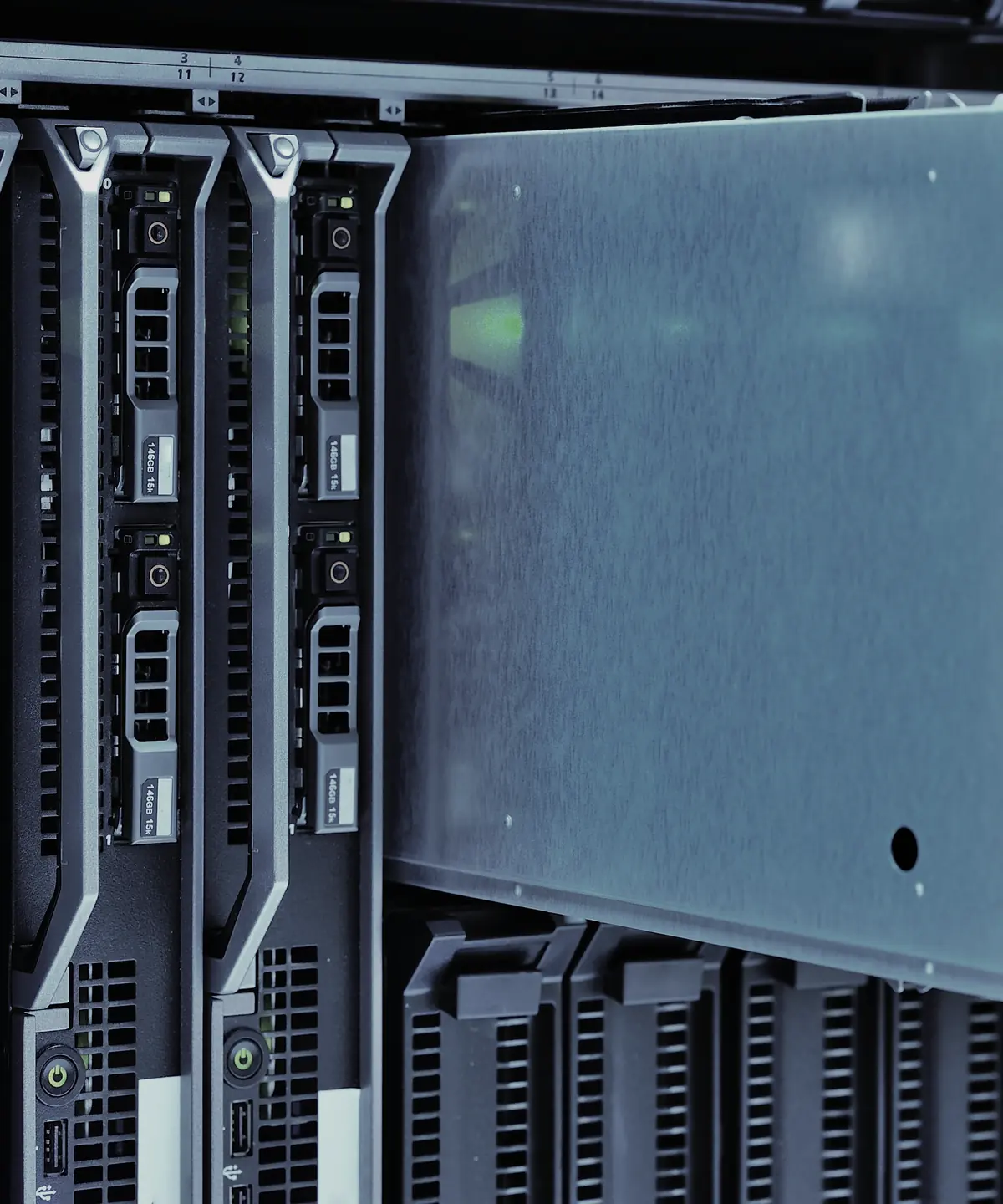 Server aisle in a data centre